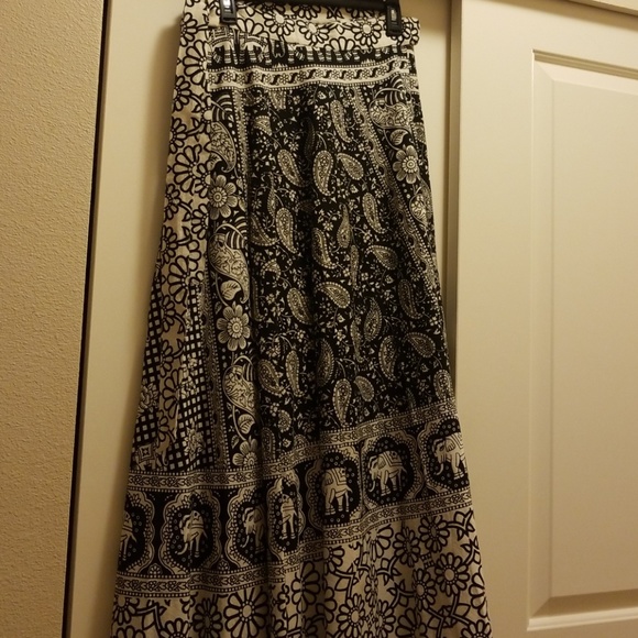 Wrap Around 100% Cotton Skirt - Picture 4 of 6